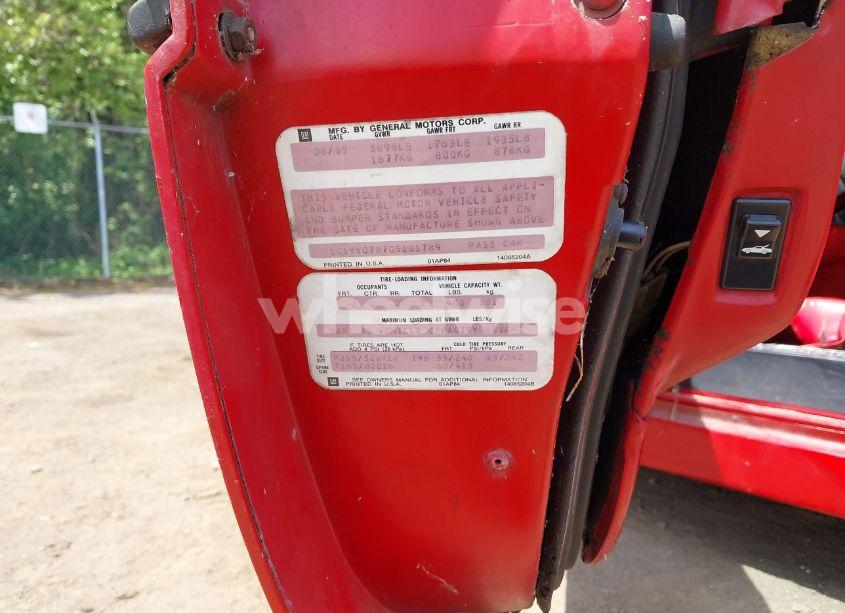 Photo 9 of 1986 Chevrolet Corvette (VIN 1G1YY0787G5101789)