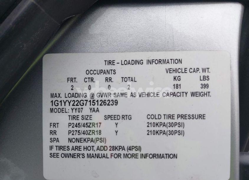 Photo 9 of 2001 Chevrolet Corvette N/A (VIN 1G1YY22G715126239)