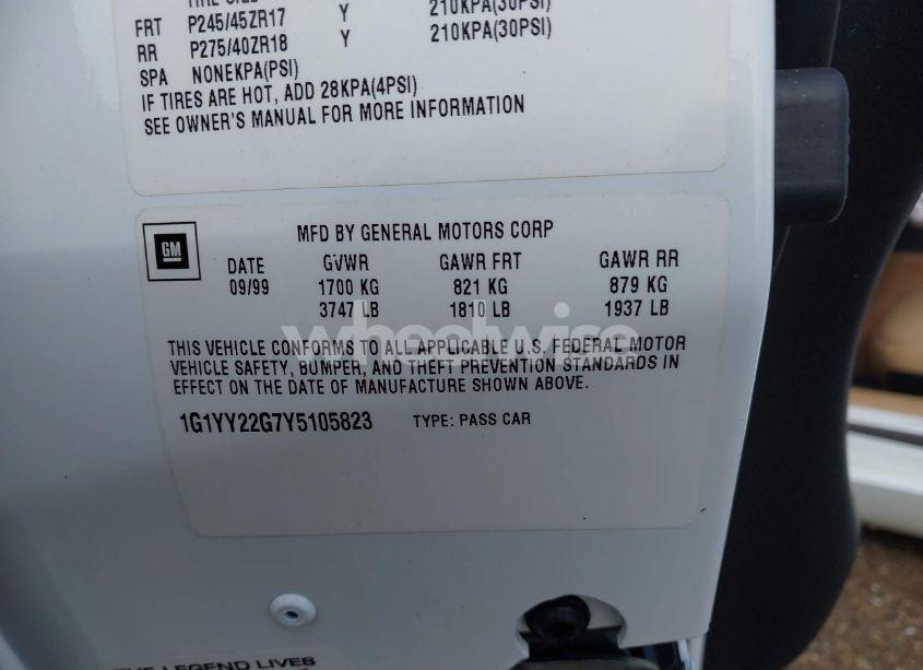 Photo 9 of 2000 Chevrolet Corvette (VIN 1G1YY22G7Y5105823)