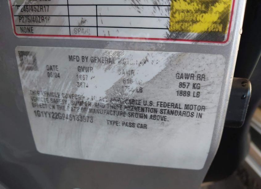 Photo 9 of 2004 Chevrolet Corvette N/A (VIN 1G1YY22G945133973)