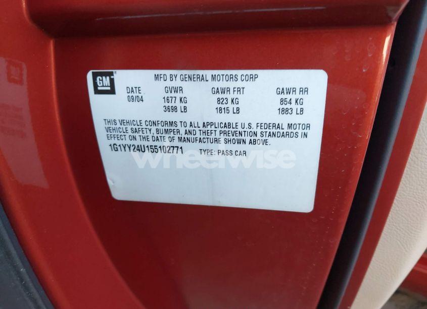 Photo 9 of 2005 Chevrolet Corvette N/A (VIN 1G1YY24U155102771)