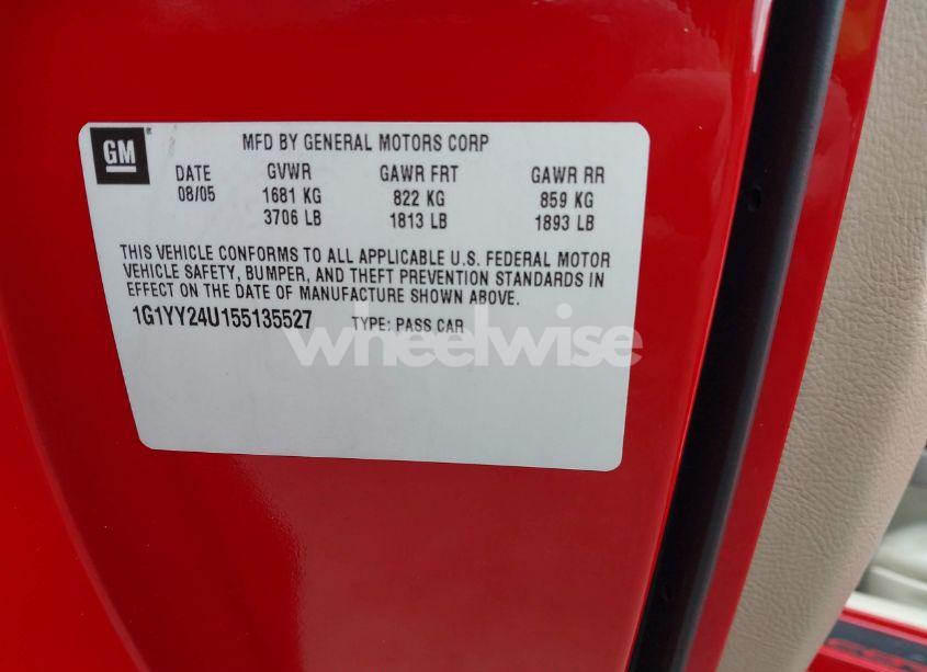 Photo 9 of 2005 Chevrolet Corvette N/A (VIN 1G1YY24U155135527)