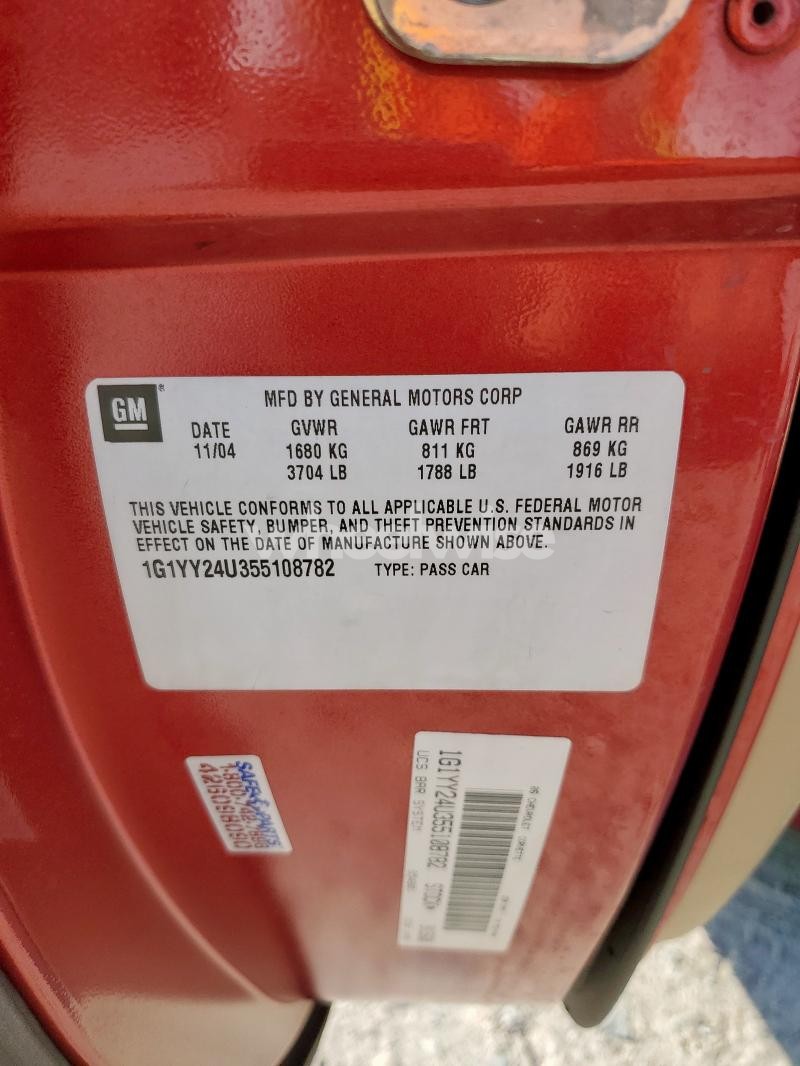 Photo 11 of 2005 CHEVROLET CORVETTE N/A (VIN 1G1YY24U355108782)