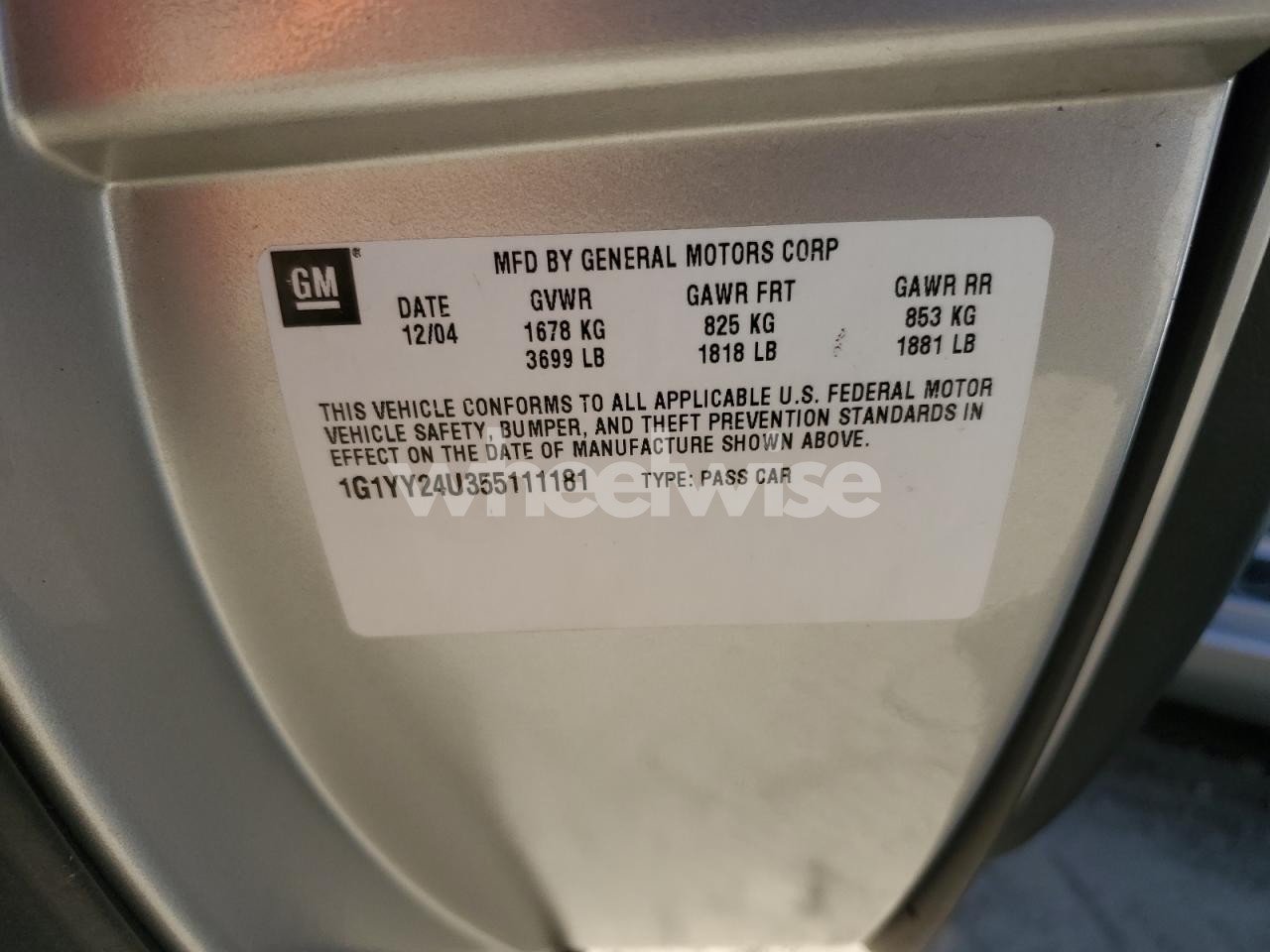 Photo 13 of 2005 CHEVROLET CORVETTE N/A (VIN 1G1YY24U355111181)