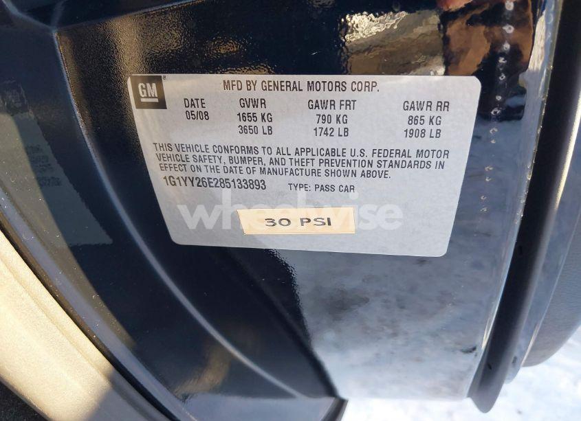 Photo 9 of 2008 Chevrolet Corvette Z06 HARDTOP (VIN 1G1YY26E285133893)