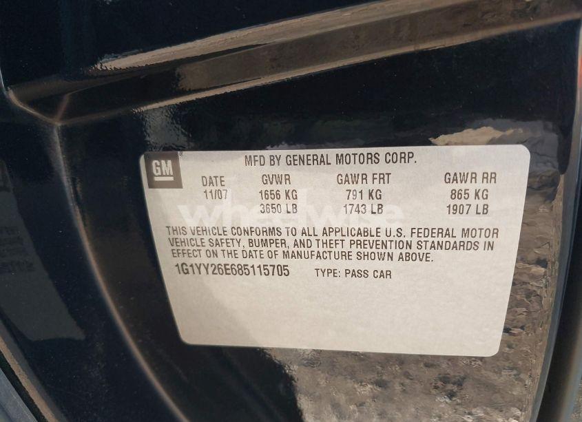 Photo 9 of 2008 Chevrolet Corvette Z06 HARDTOP (VIN 1G1YY26E685115705)