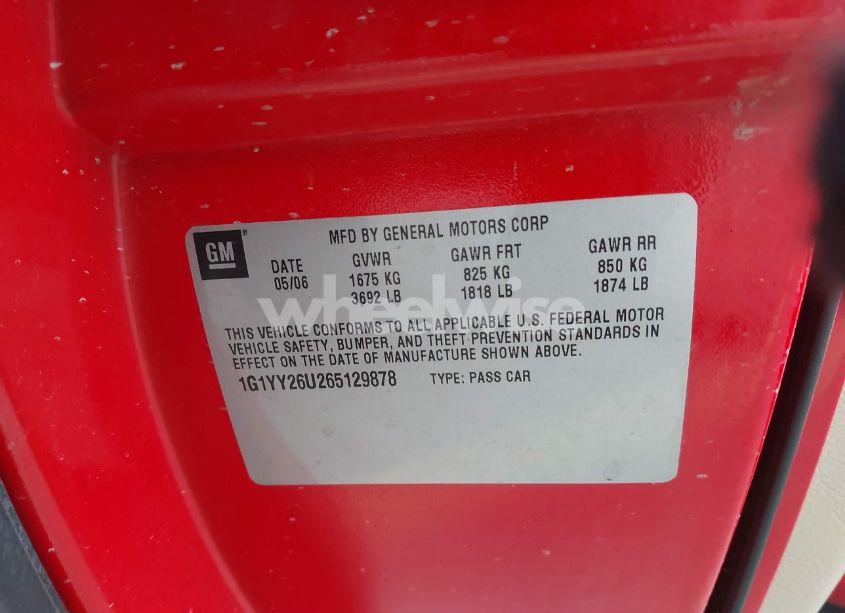 Photo 9 of 2006 Chevrolet Corvette N/A (VIN 1G1YY26U265129878)