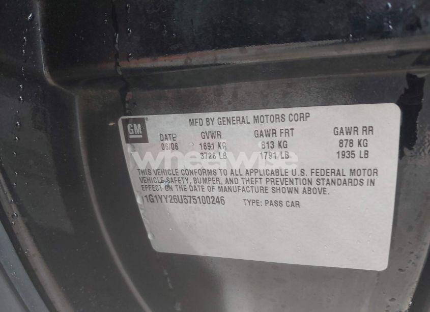 Photo 9 of 2007 Chevrolet Corvette (VIN 1G1YY26U575100246)