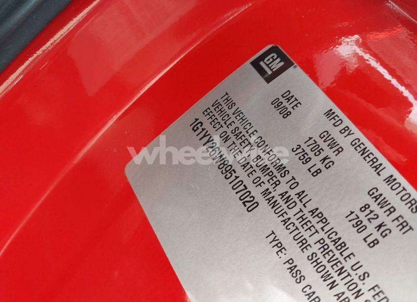 Photo 9 of 2009 Chevrolet Corvette (VIN 1G1YY26W895107020)