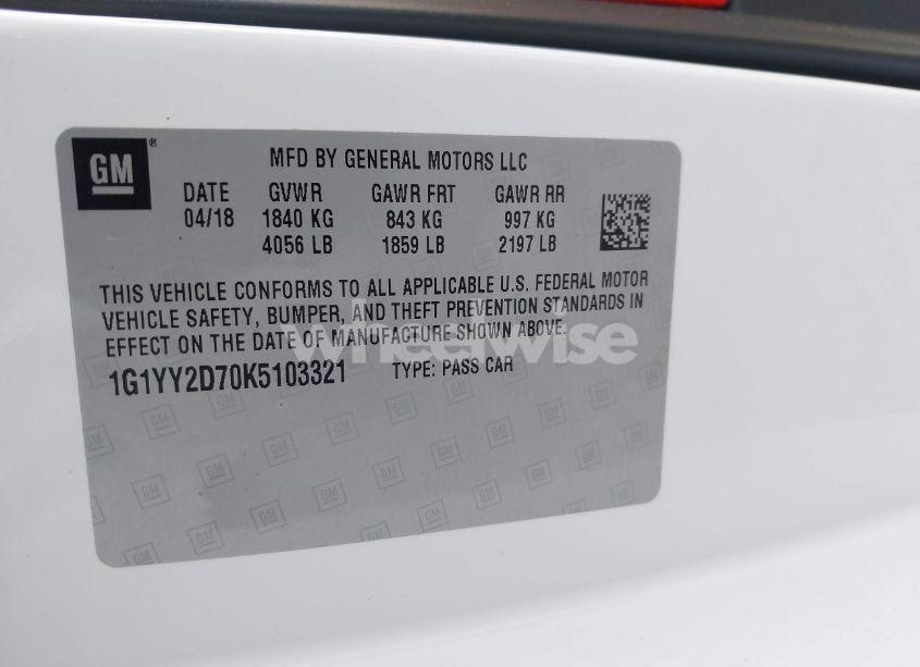 Photo 9 of 2019 Chevrolet Corvette GRAND SPORT (VIN 1G1YY2D70K5103321)