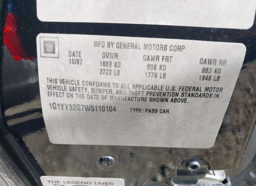 Photo 9 of 1998 Chevrolet Corvette (VIN 1G1YY32G7W5110104)