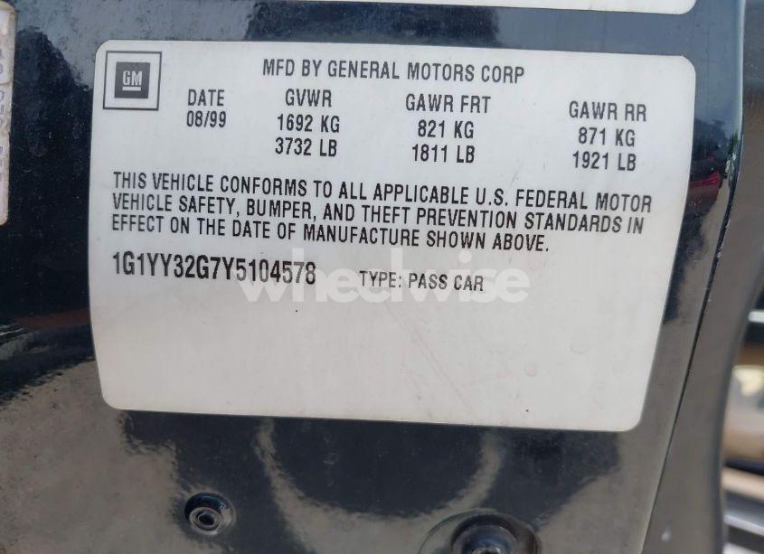 Photo 9 of 2000 Chevrolet Corvette (VIN 1G1YY32G7Y5104578)