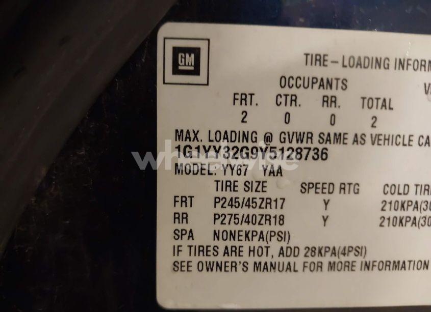 Photo 9 of 2000 Chevrolet Corvette (VIN 1G1YY32G9Y5128736)