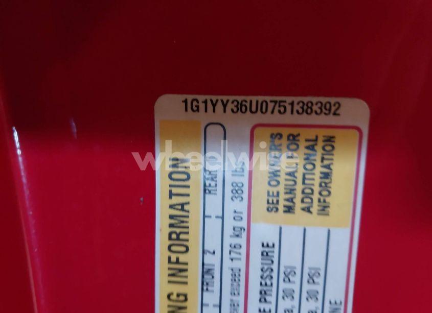 Photo 9 of 2007 Chevrolet Corvette (VIN 1G1YY36U075138392)