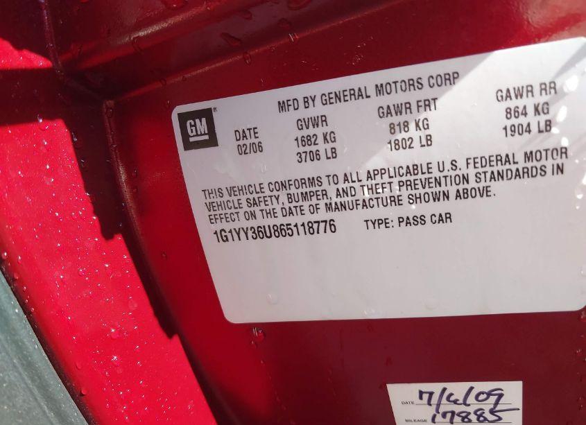 Photo 9 of 2006 Chevrolet Corvette N/A (VIN 1G1YY36U865118776)