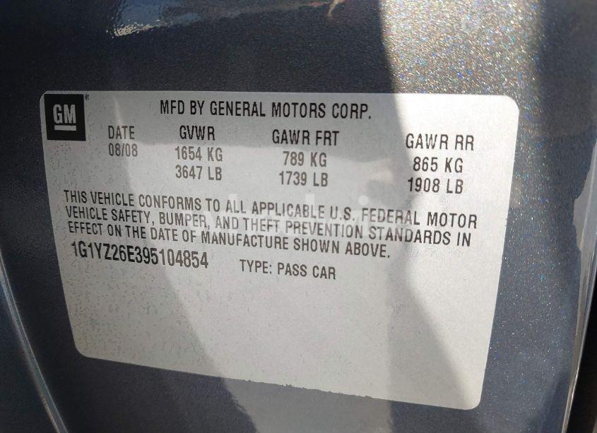 Photo 9 of 2009 Chevrolet Corvette Z06 HARDTOP (VIN 1G1YZ26E395104854)