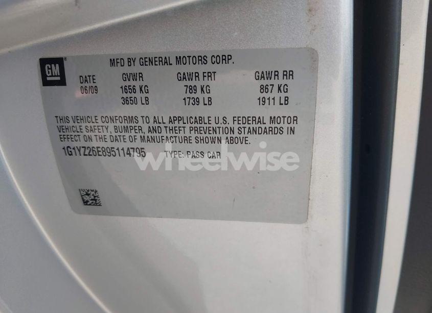 Photo 9 of 2009 Chevrolet Corvette Z06 HARDTOP (VIN 1G1YZ26E895114795)