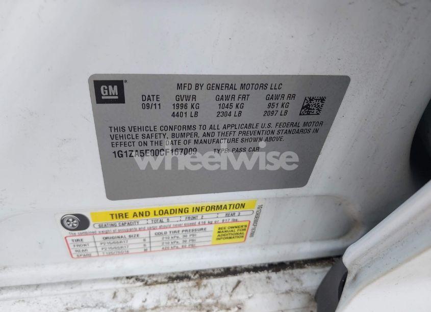 Photo 9 of 2012 Chevrolet Malibu LS (VIN 1G1ZA5E00CF167009)