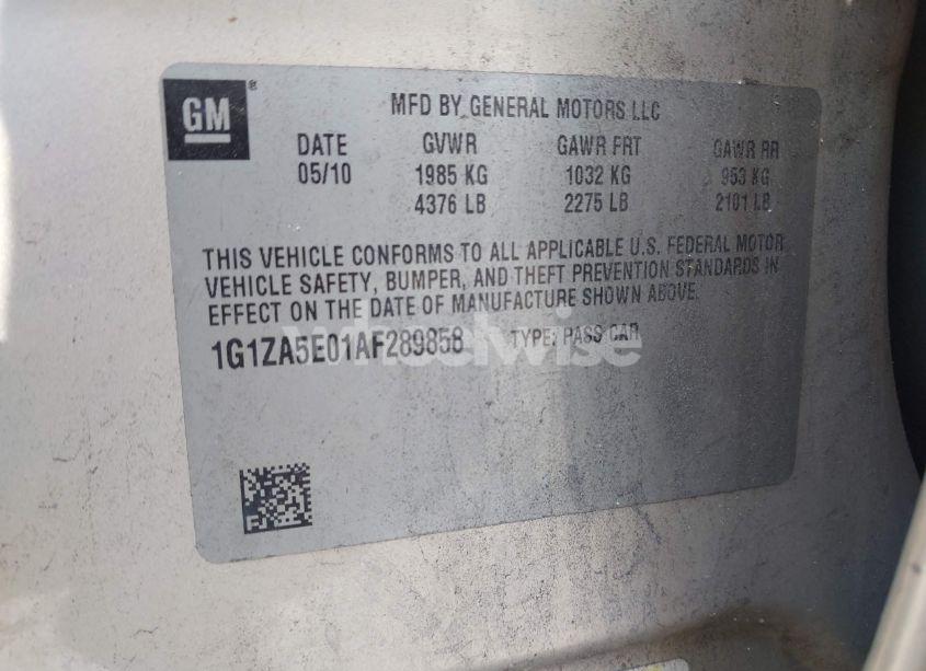 Photo 9 of 2010 Chevrolet Malibu LS (VIN 1G1ZA5E01AF289858)