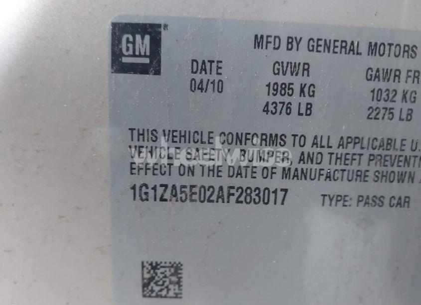 Photo 9 of 2010 Chevrolet Malibu LS (VIN 1G1ZA5E02AF283017)