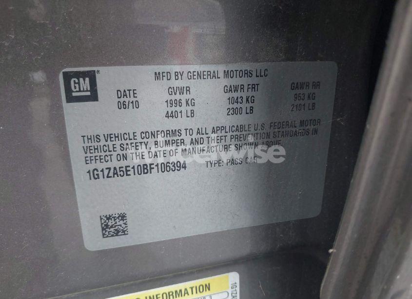 Photo 9 of 2011 Chevrolet Malibu LS (VIN 1G1ZA5E10BF106394)