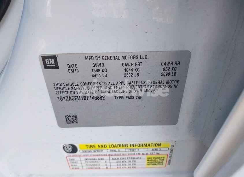 Photo 9 of 2011 Chevrolet Malibu LS (VIN 1G1ZA5EU1BF146882)