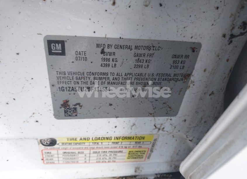 Photo 9 of 2011 Chevrolet Malibu LS (VIN 1G1ZA5EU2BF131534)