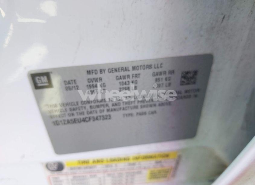 Photo 9 of 2012 Chevrolet Malibu LS (VIN 1G1ZA5EU4CF347323)