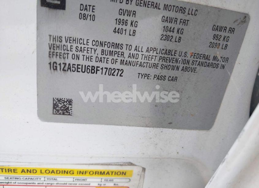 Photo 9 of 2011 Chevrolet Malibu LS (VIN 1G1ZA5EU6BF170272)