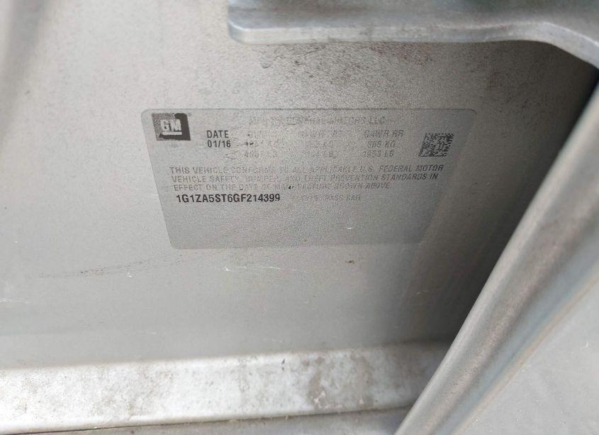 Photo 8 of 2016 Chevrolet Malibu L (VIN 1G1ZA5ST6GF214399)