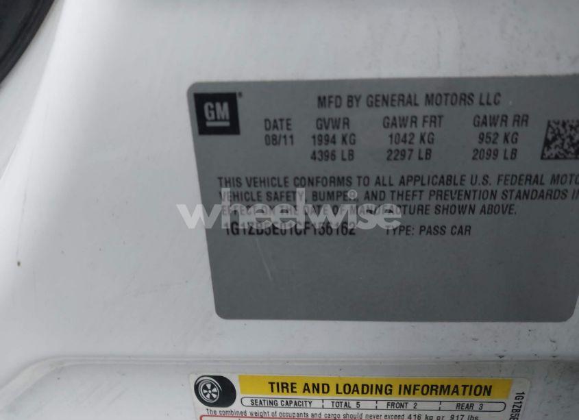 Photo 9 of 2012 Chevrolet Malibu LS (VIN 1G1ZB5E01CF156162)