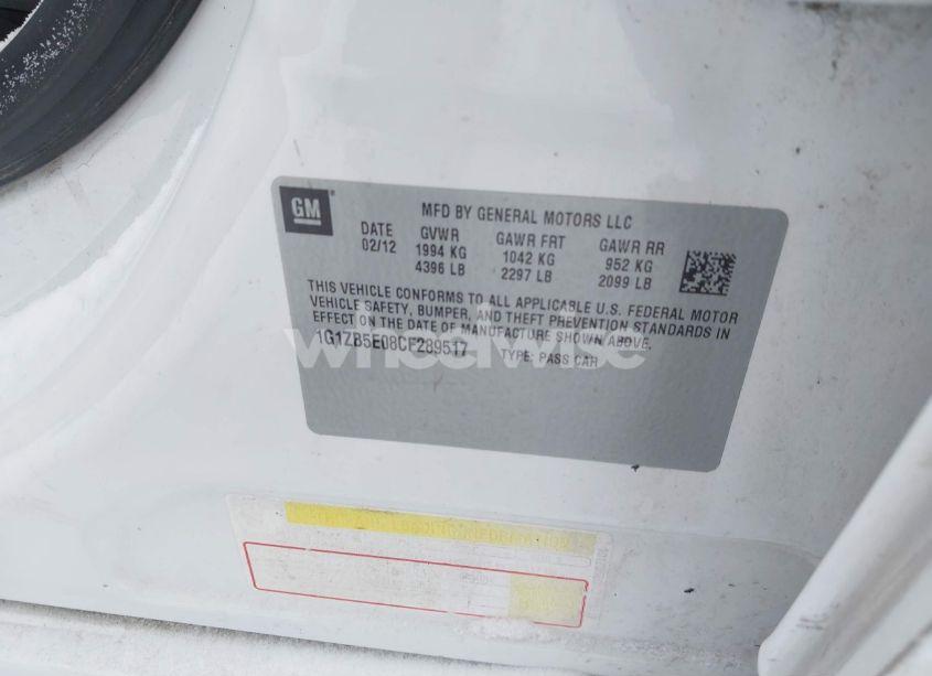 Photo 9 of 2012 Chevrolet Malibu LS (VIN 1G1ZB5E08CF289517)