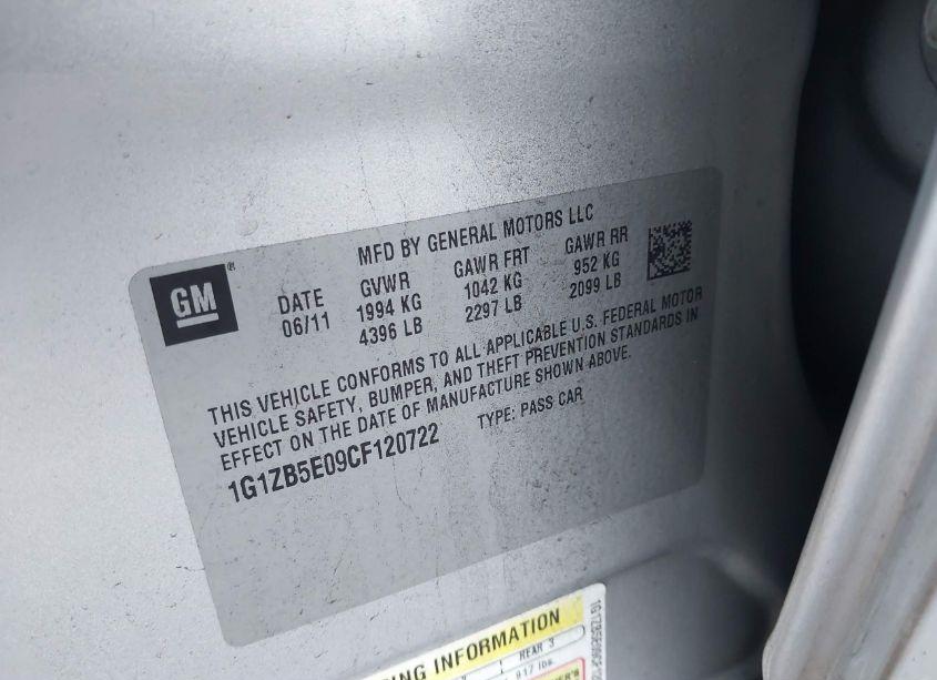 Photo 9 of 2012 Chevrolet Malibu LS (VIN 1G1ZB5E09CF120722)