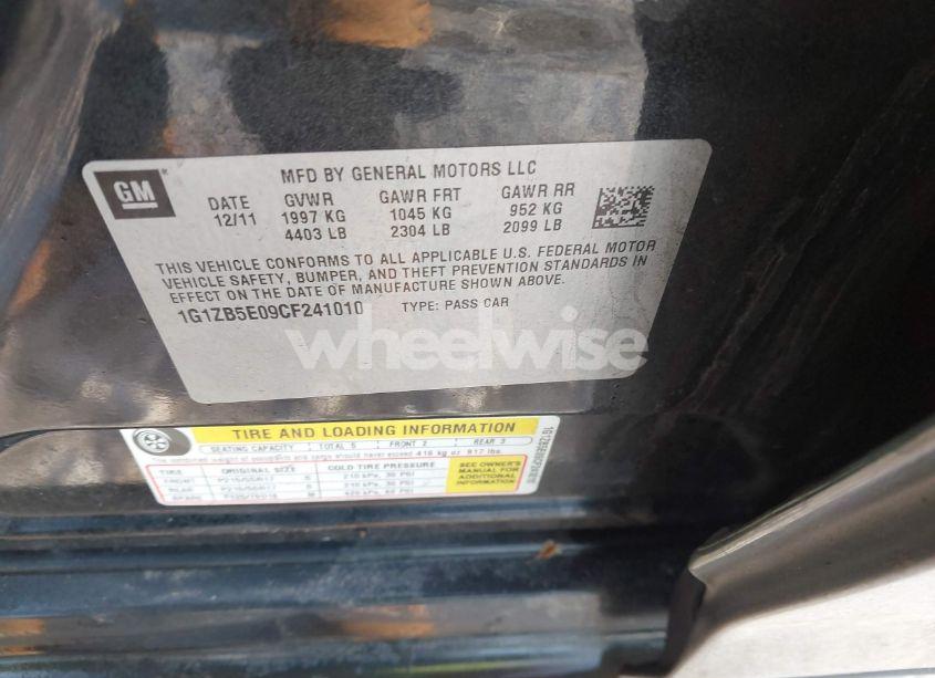 Photo 9 of 2012 Chevrolet Malibu LS (VIN 1G1ZB5E09CF241010)