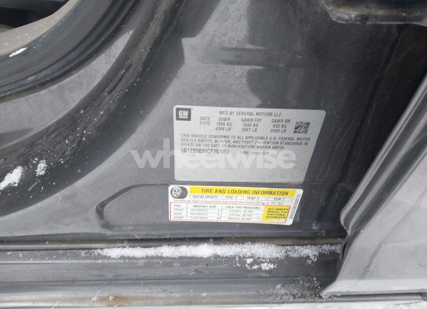 Photo 9 of 2012 Chevrolet Malibu LS (VIN 1G1ZB5E09CF257059)