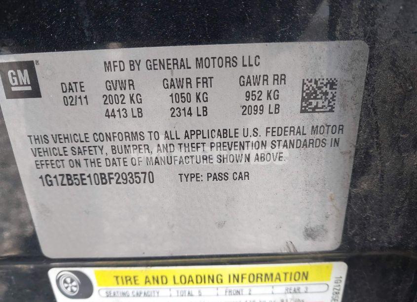 Photo 9 of 2011 Chevrolet Malibu LS (VIN 1G1ZB5E10BF293570)