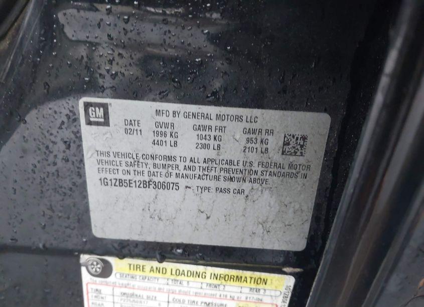 Photo 9 of 2011 Chevrolet Malibu LS (VIN 1G1ZB5E12BF306075)