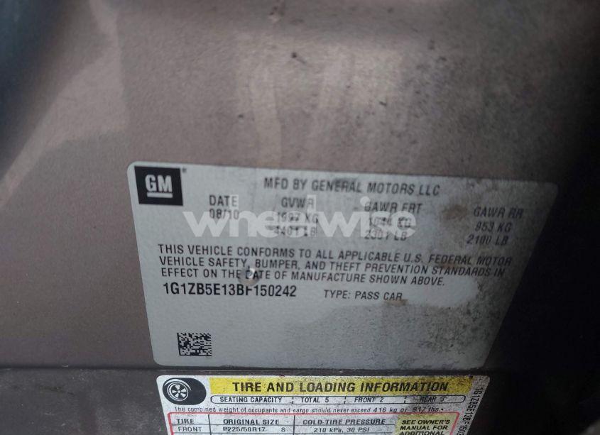 Photo 9 of 2011 Chevrolet Malibu LS (VIN 1G1ZB5E13BF150242)