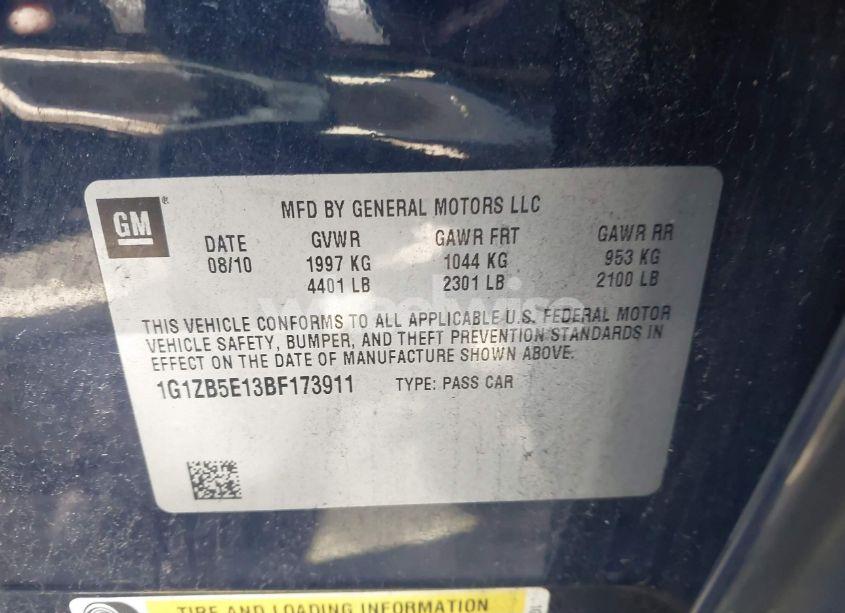 Photo 9 of 2011 Chevrolet Malibu LS (VIN 1G1ZB5E13BF173911)