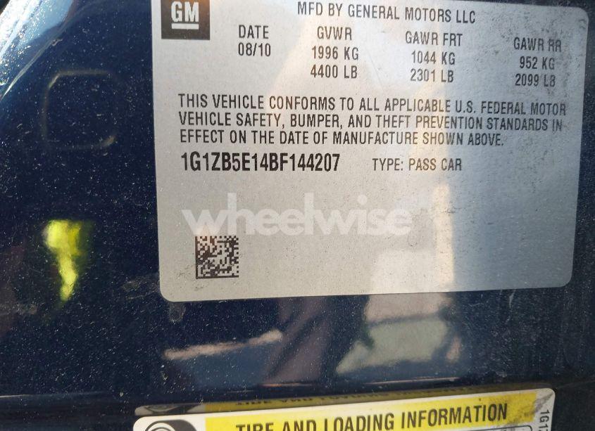 Photo 9 of 2011 Chevrolet Malibu LS (VIN 1G1ZB5E14BF144207)