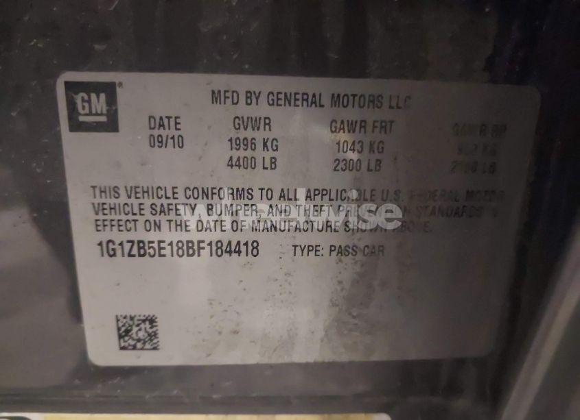 Photo 12 of 2011 Chevrolet Malibu LS (VIN 1G1ZB5E18BF184418)