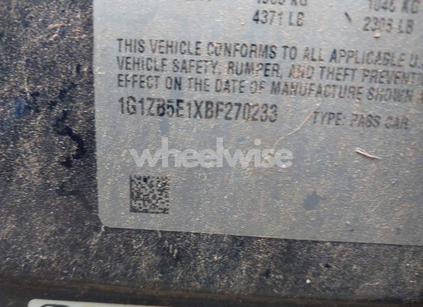 Photo 9 of 2011 Chevrolet Malibu LS (VIN 1G1ZB5E1XBF270233)