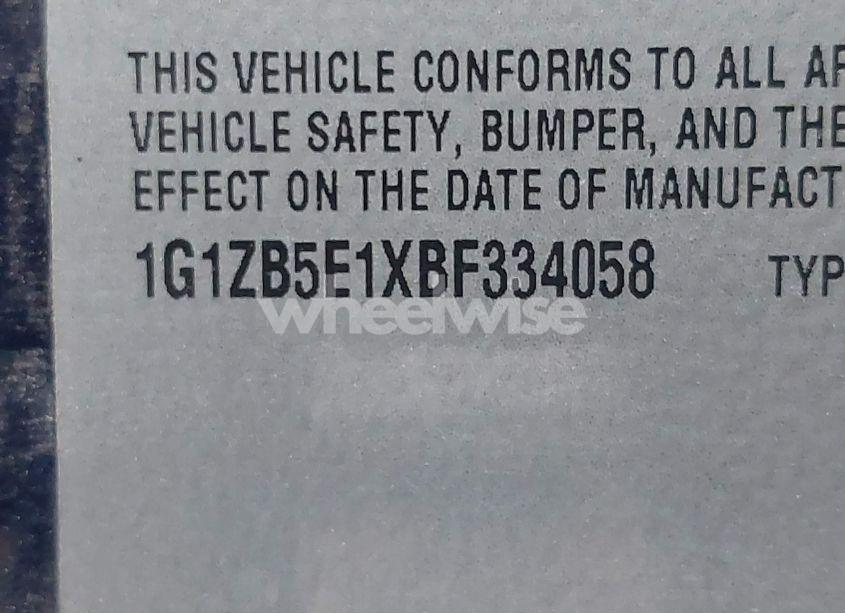Photo 9 of 2011 Chevrolet Malibu LS (VIN 1G1ZB5E1XBF334058)