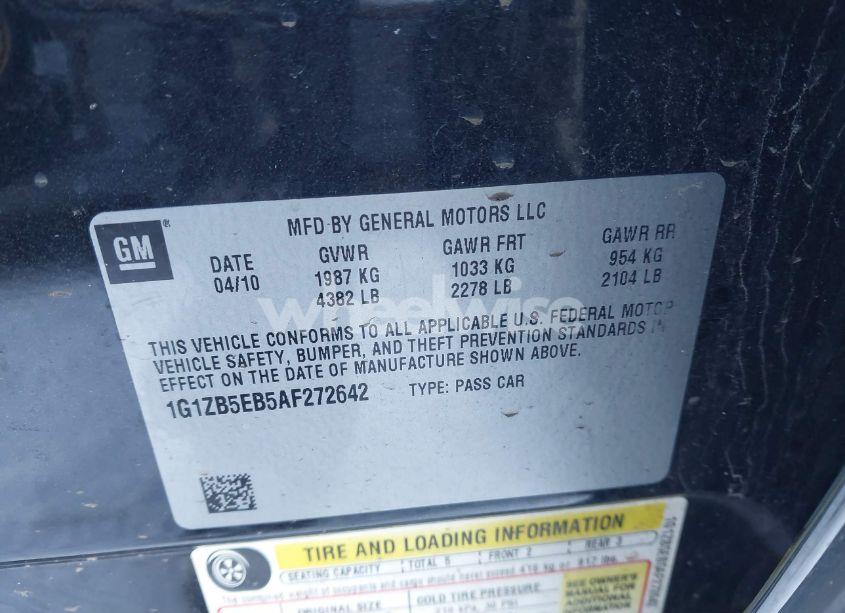 Photo 9 of 2010 Chevrolet Malibu LS (VIN 1G1ZB5EB5AF272642)