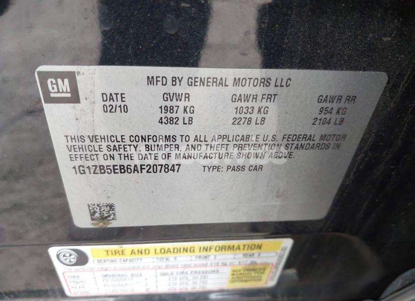 Photo 9 of 2010 Chevrolet Malibu LS (VIN 1G1ZB5EB6AF207847)