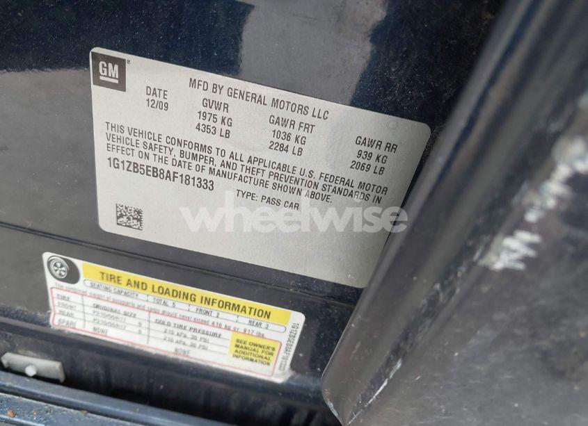 Photo 9 of 2010 Chevrolet Malibu LS (VIN 1G1ZB5EB8AF181333)