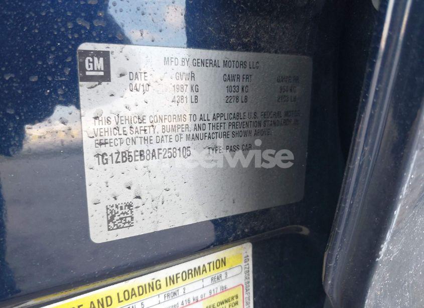 Photo 9 of 2010 Chevrolet Malibu LS (VIN 1G1ZB5EB8AF258105)