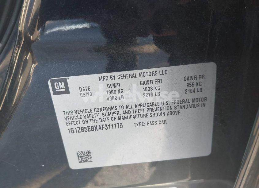 Photo 9 of 2010 Chevrolet Malibu LS (VIN 1G1ZB5EBXAF311175)