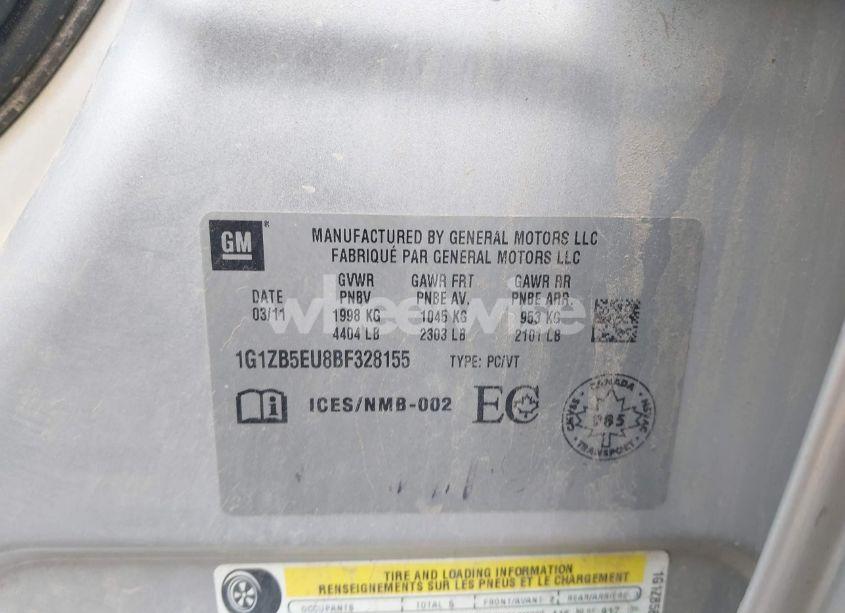 Photo 9 of 2011 Chevrolet Malibu LS (VIN 1G1ZB5EU8BF328155)