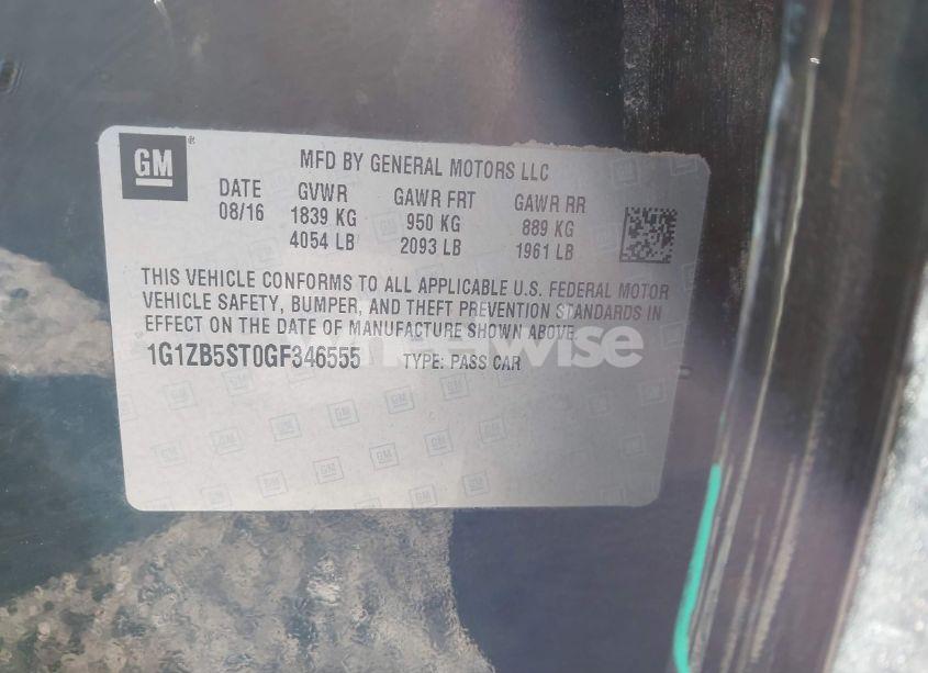 Photo 9 of 2016 Chevrolet Malibu LS (VIN 1G1ZB5ST0GF346555)